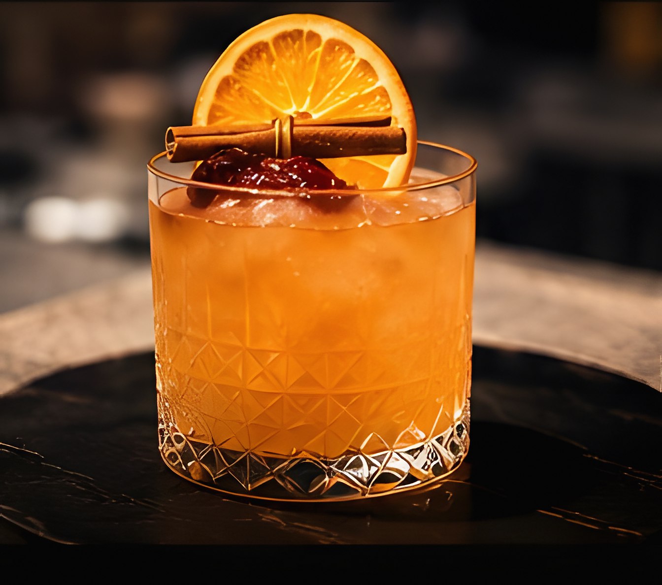 Cocktail with cinnamon